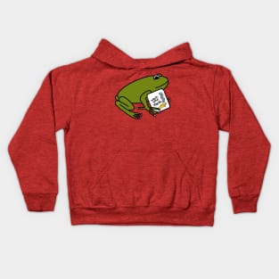 Cute Frog Says Wash Your Hands Kids Hoodie